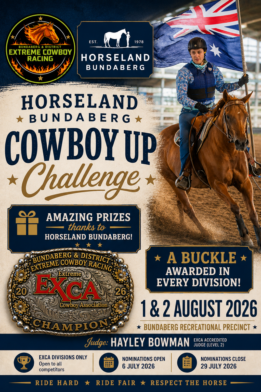 Bundaberg Horseland Cowboy Up Challenge 1-2 August 2026