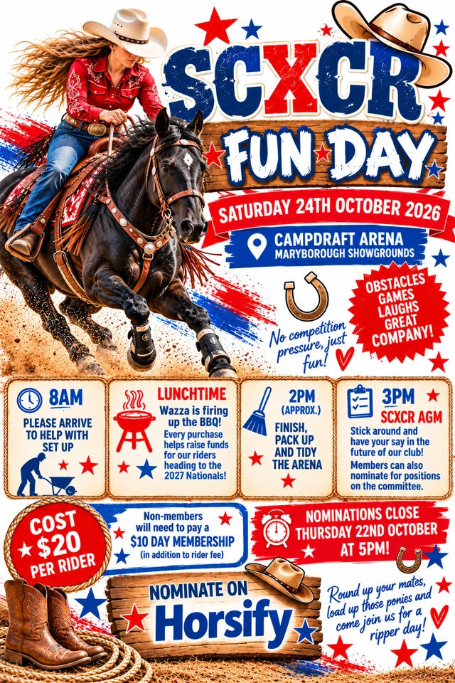 Event flyer for SCXCR Fun Day