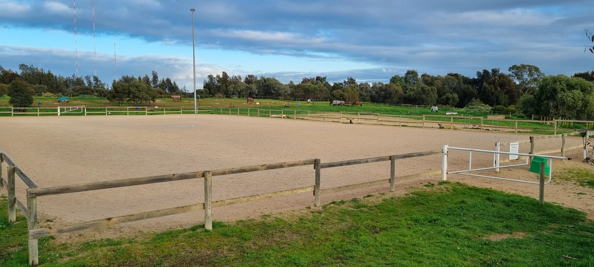 Floodlit riding arena