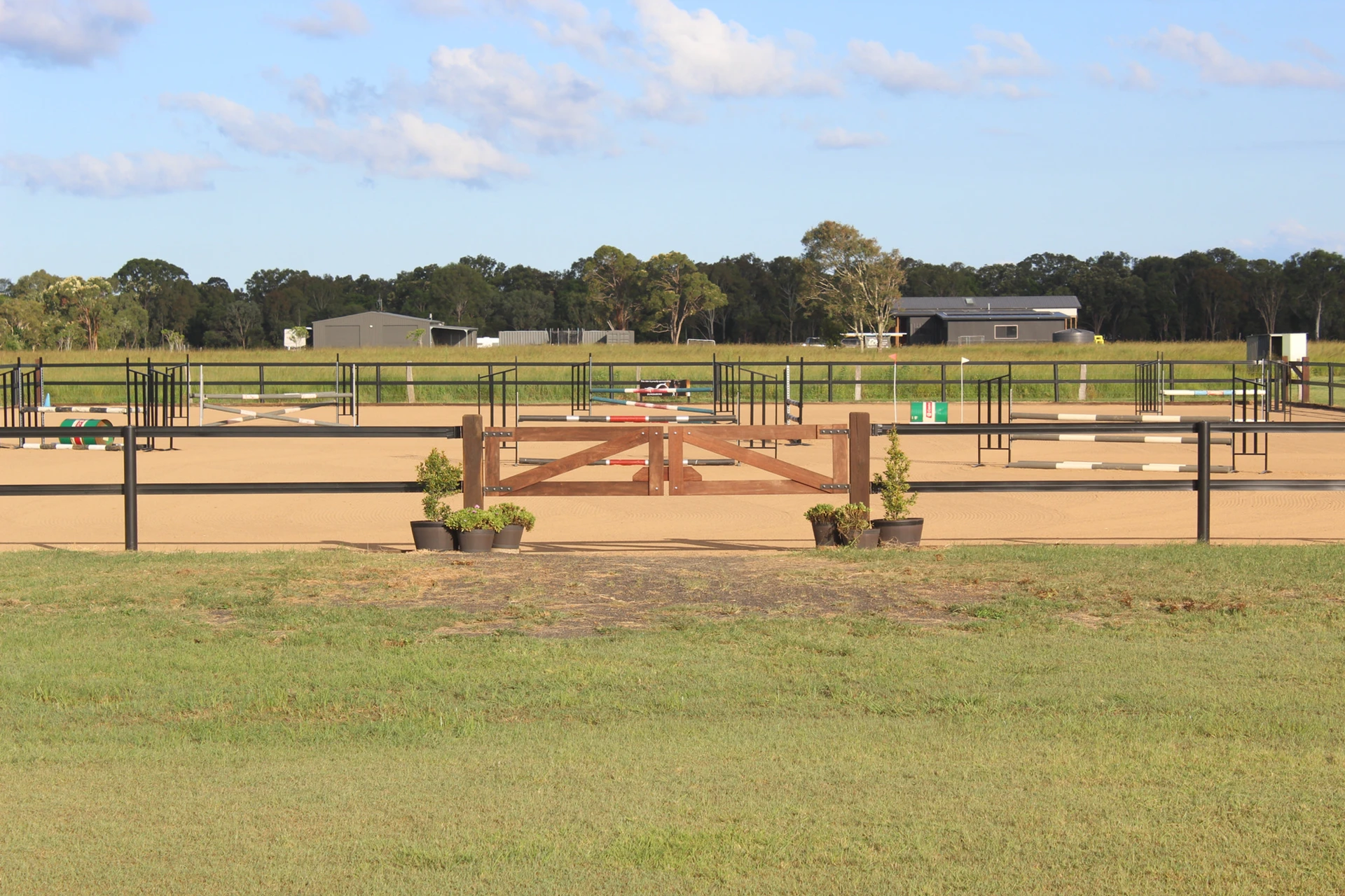 The grass dressage arena