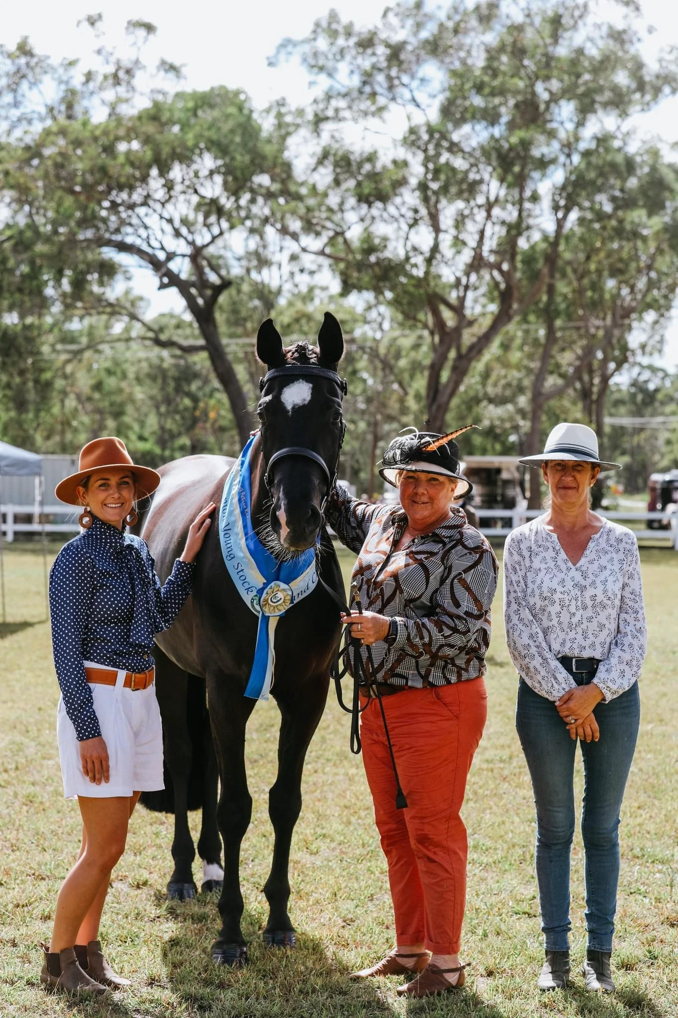 Winners with their ribbons at a Riverview show