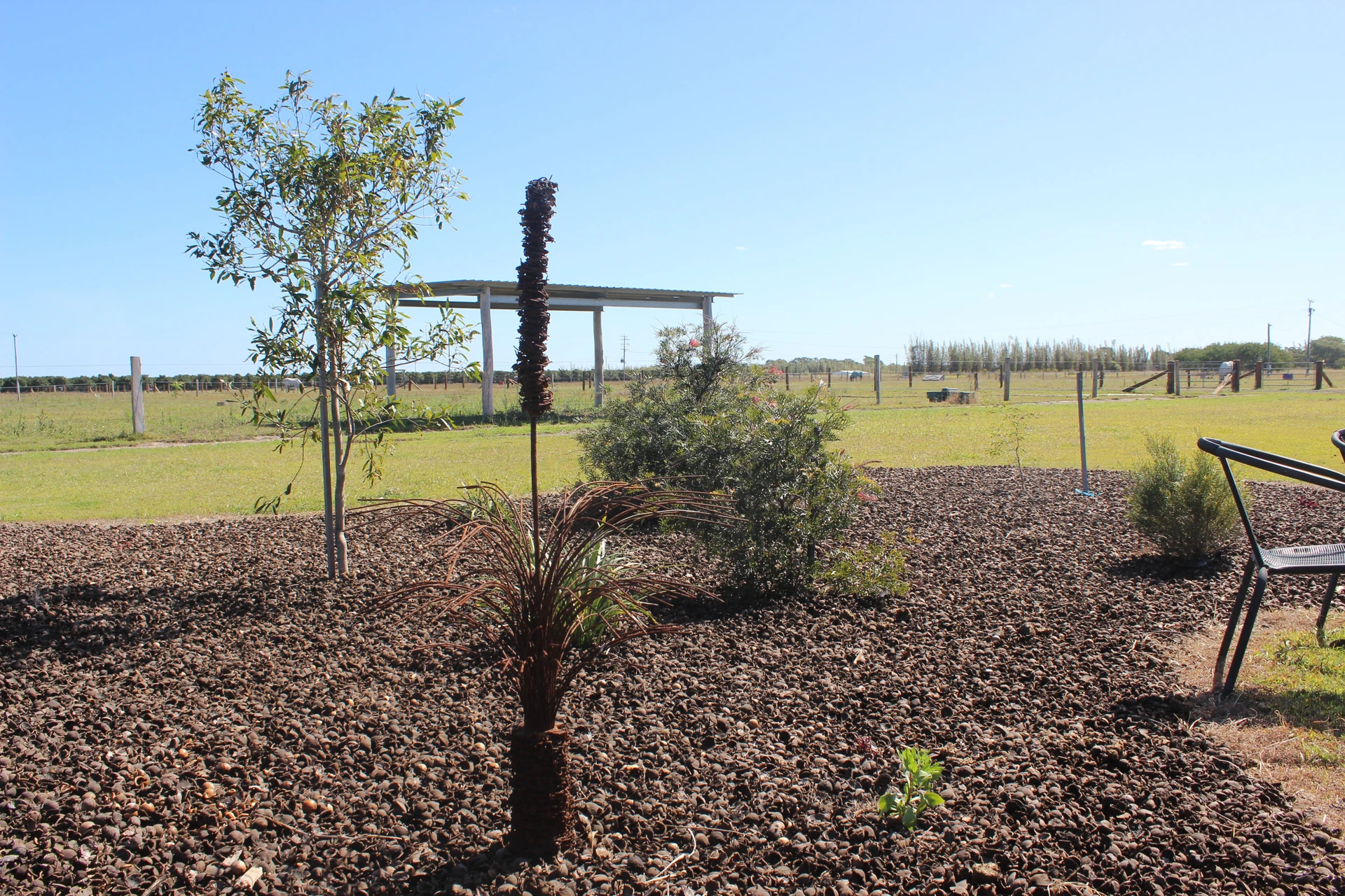 Garden beds by the amenities