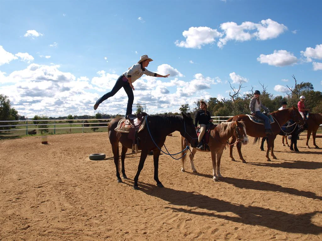 Junior Club HorseHand riders on their own horses