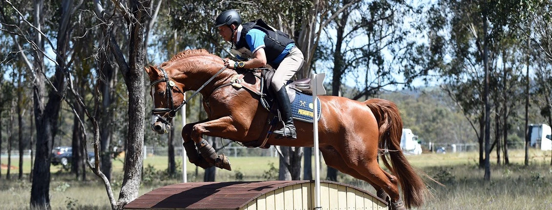 Jumping a cross-country table