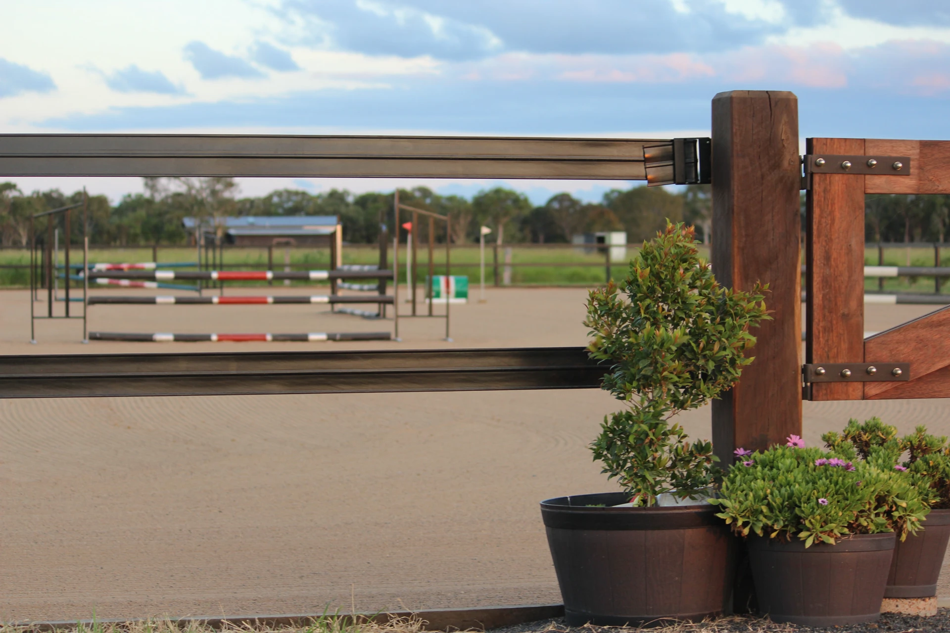 The sand arena gate