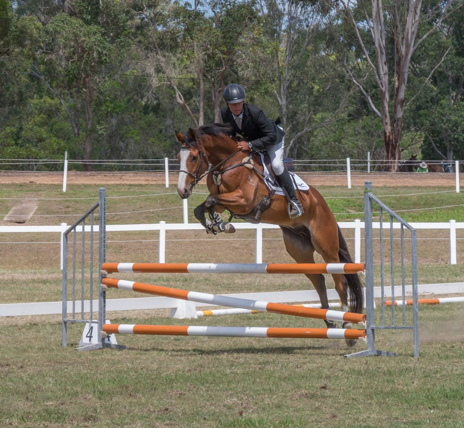 Jumping an oxer