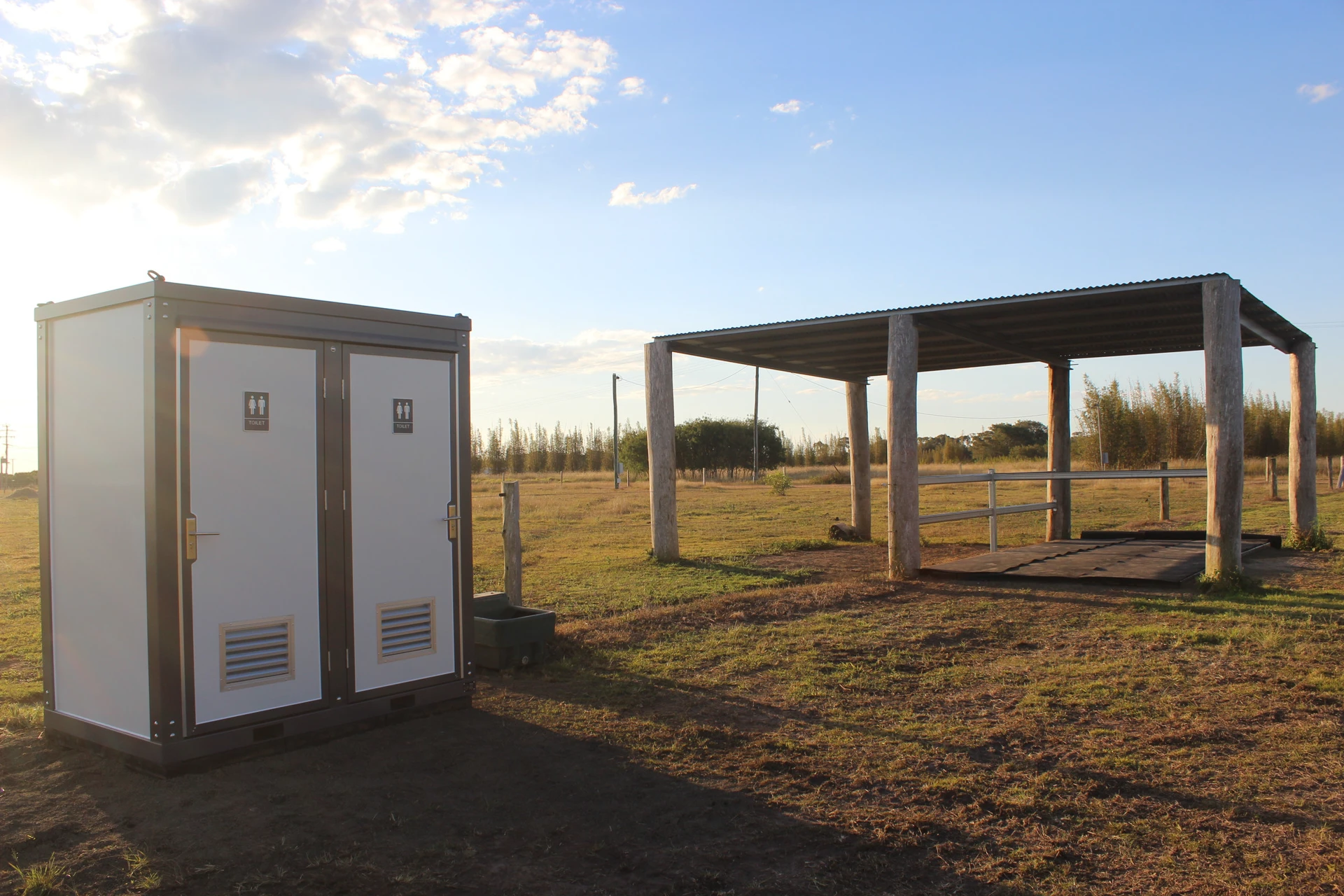 The new amenity block and shelter