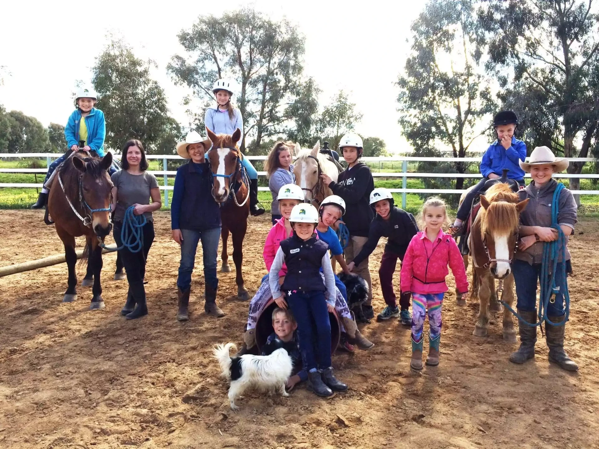 Children on ponies at HorseHand For A Day