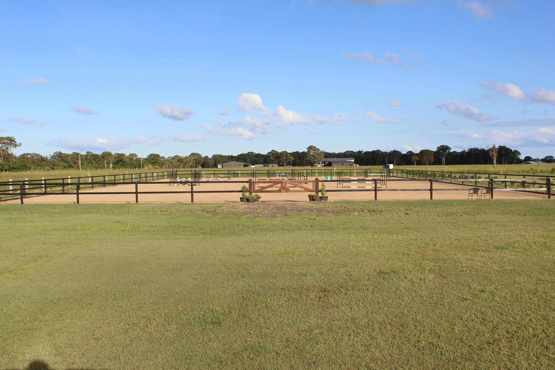 The grass dressage arena