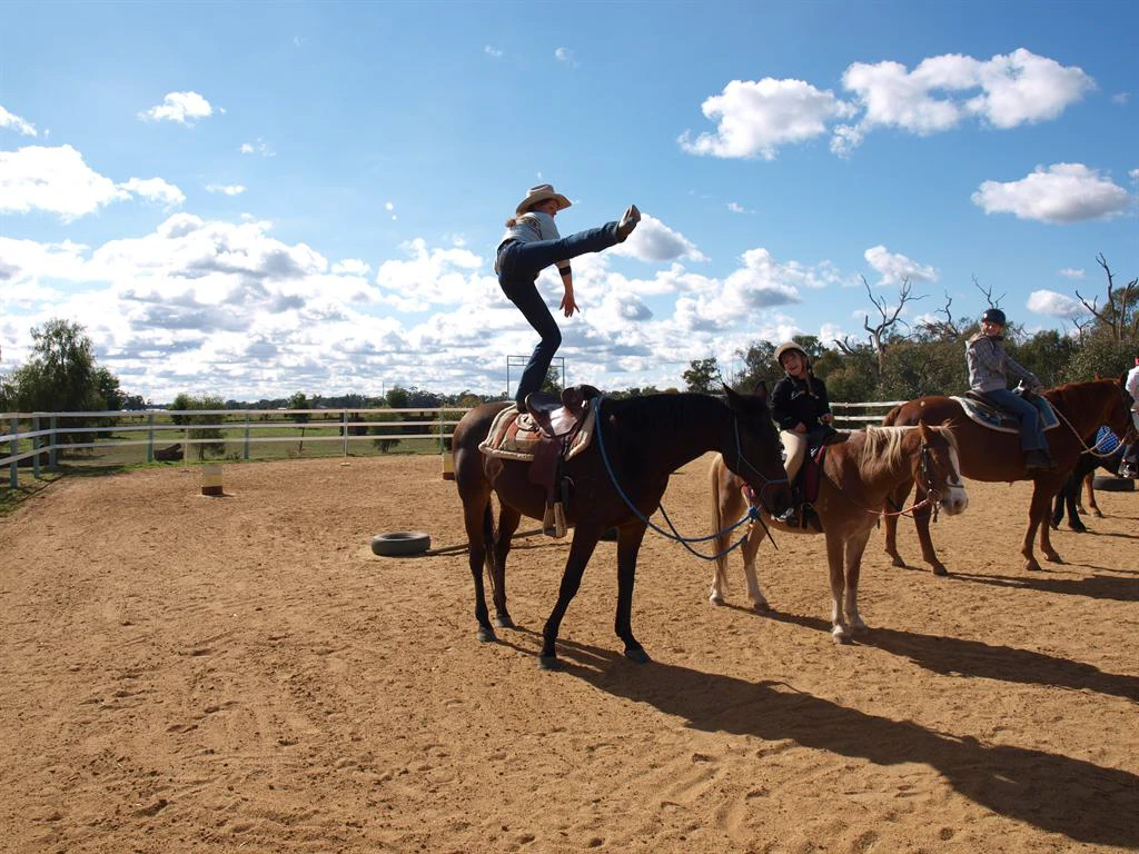 Junior Club HorseHand riders on their own horses
