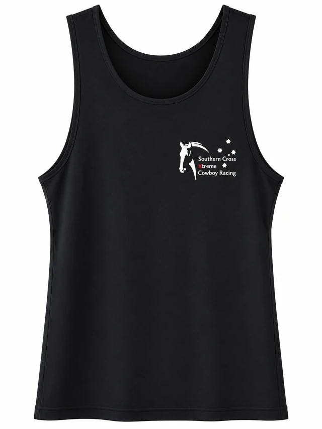 Black mens singlet