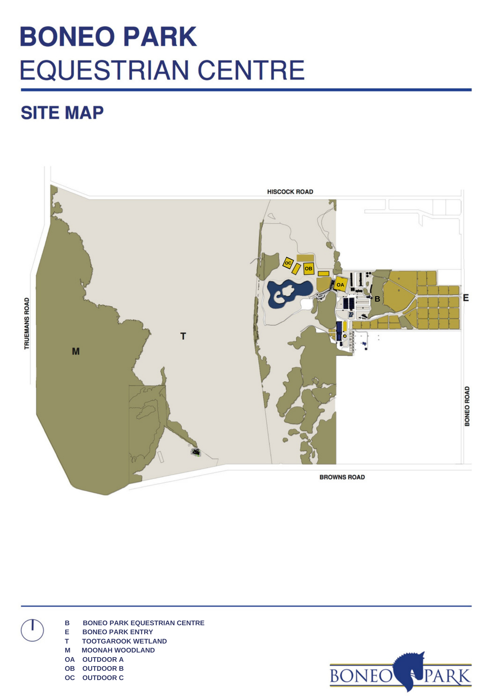 Boneo Park venue map