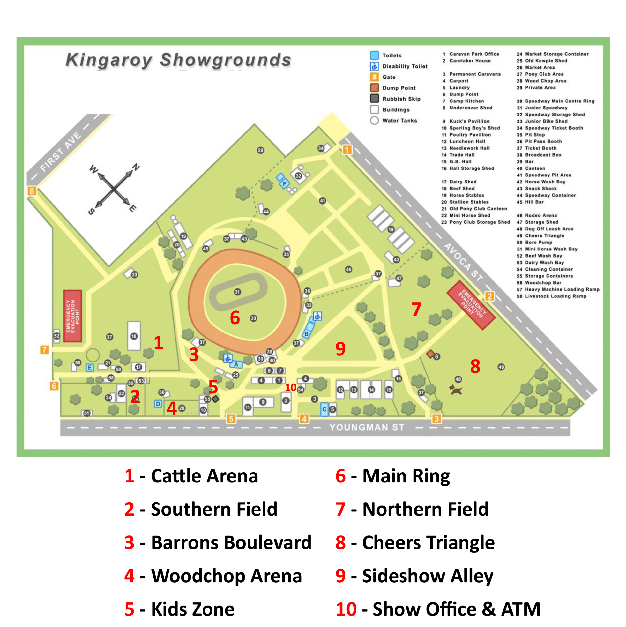 Kingaroy Showgrounds venue map