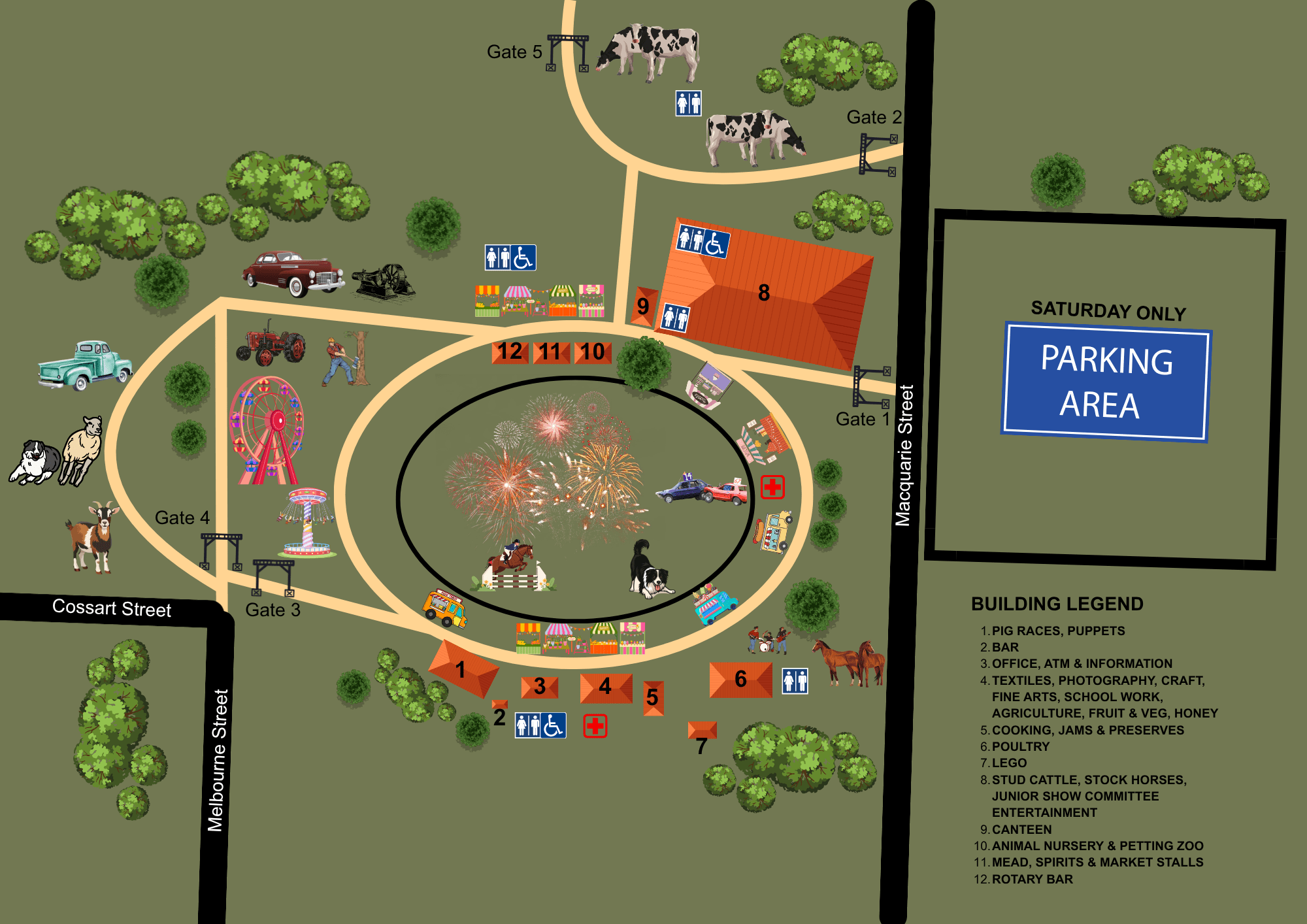 Boonah Showgrounds venue map