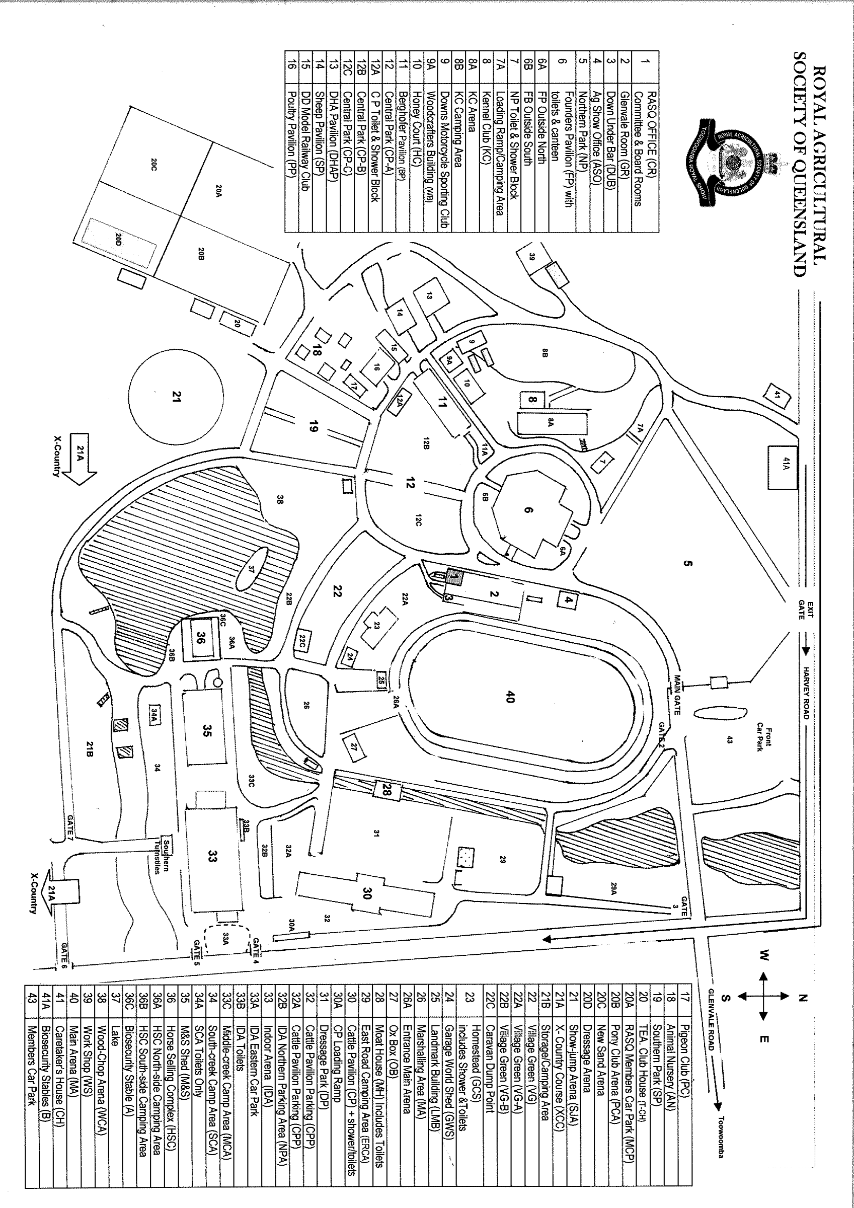 Toowoomba Showgrounds venue map