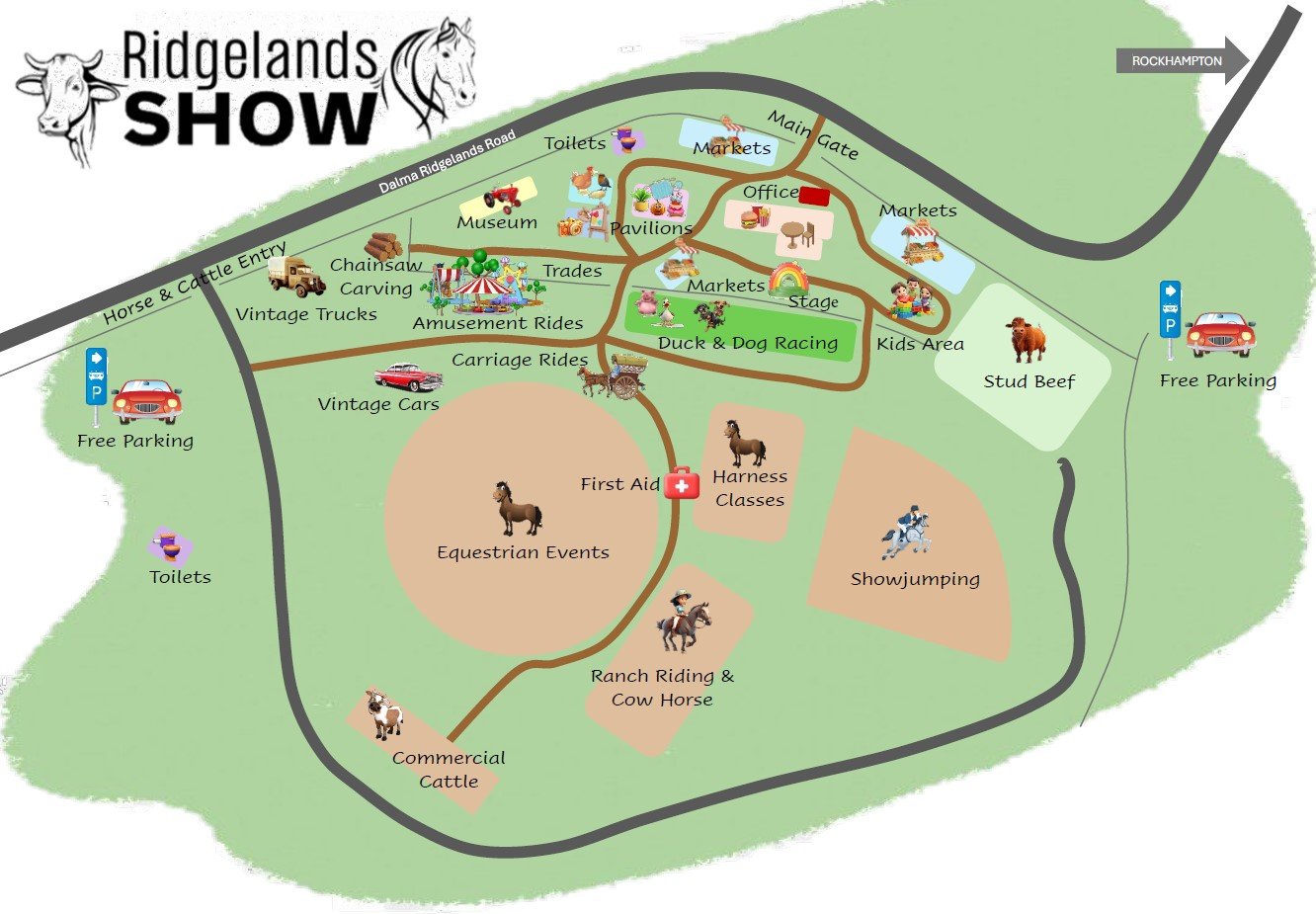 Ridgelands Showgrounds venue map