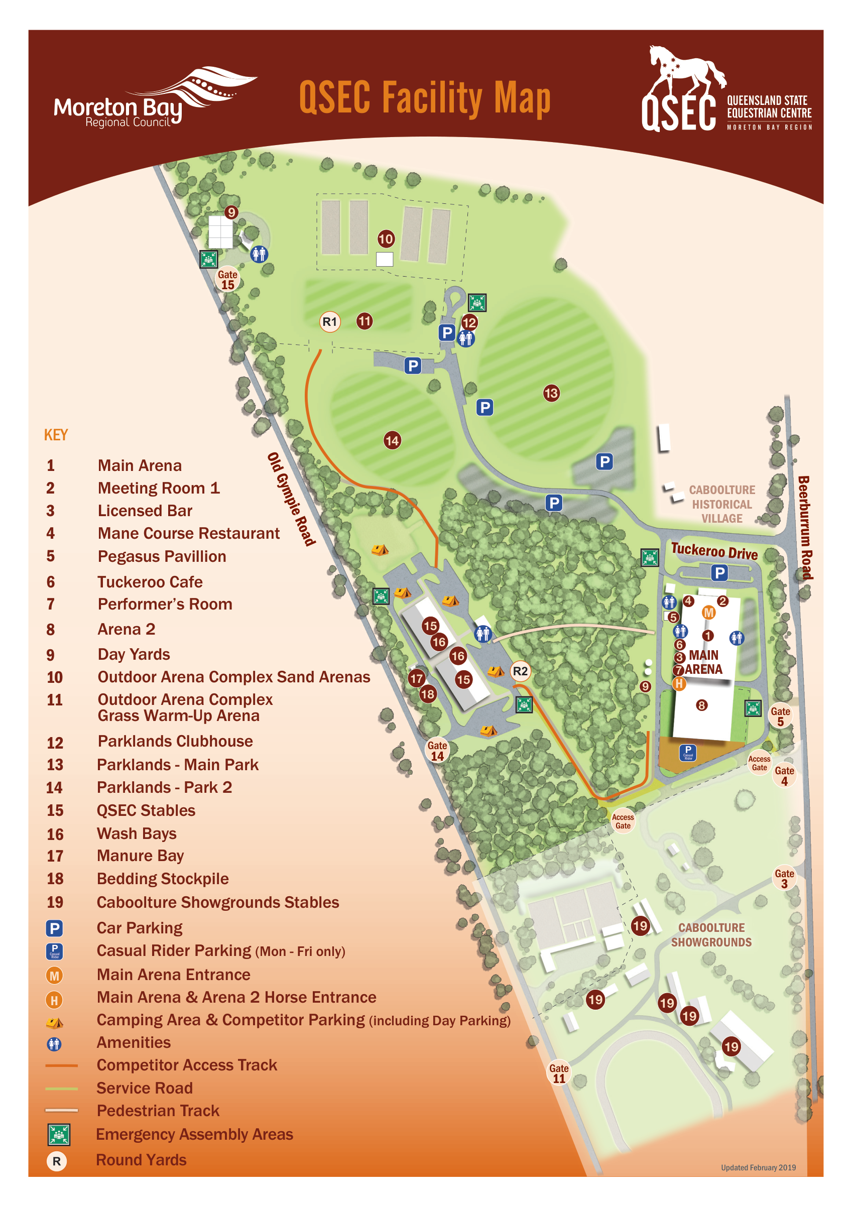 Queensland State Equestrian Centre (QSEC) venue map