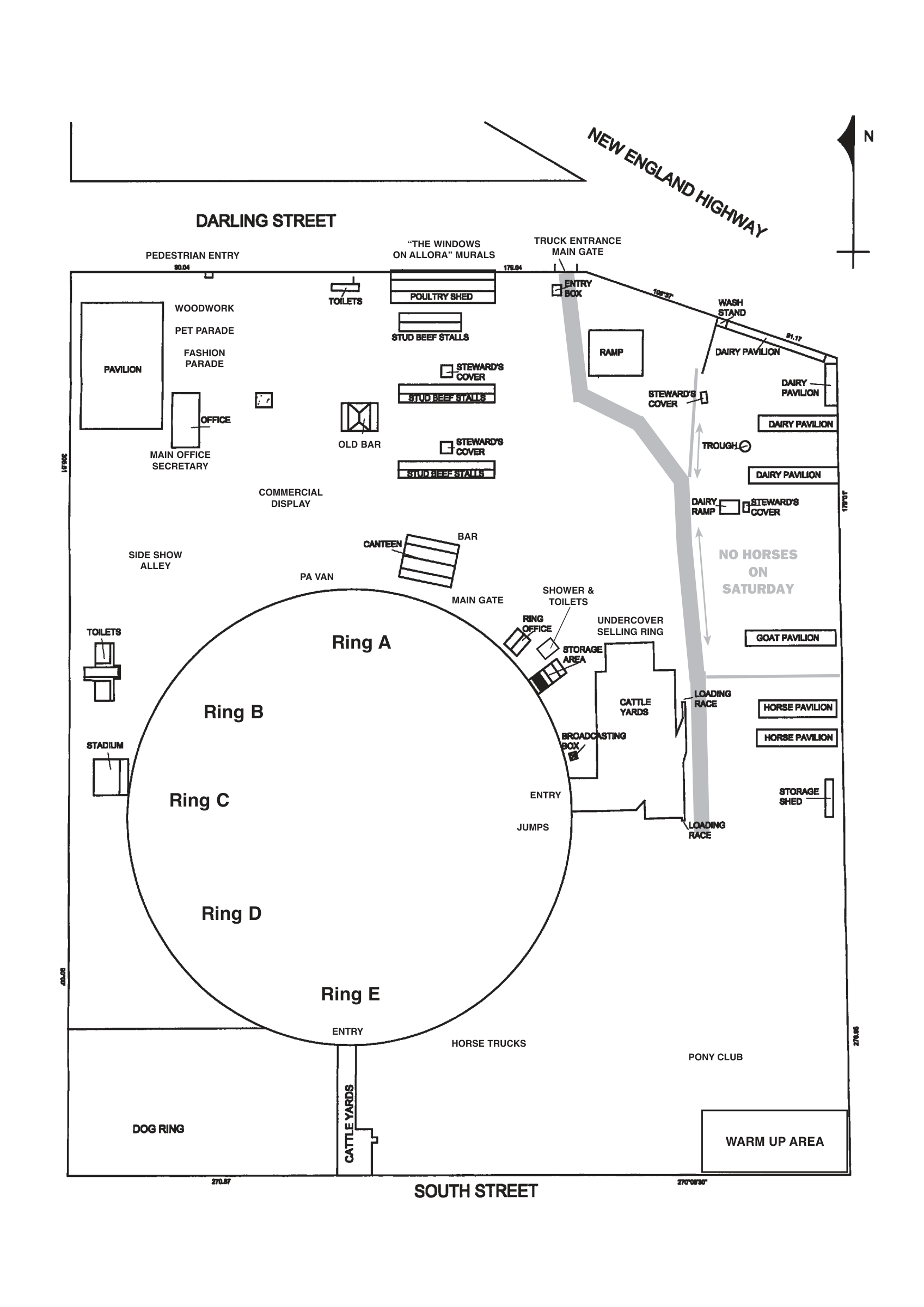 Allora Showgrounds venue map