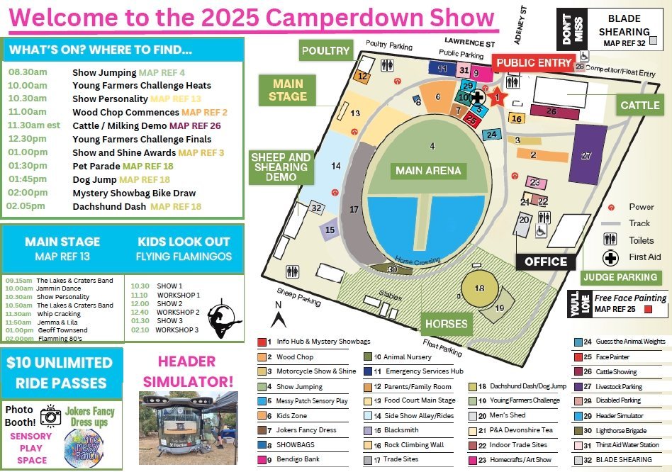 Camperdown Showgrounds venue map