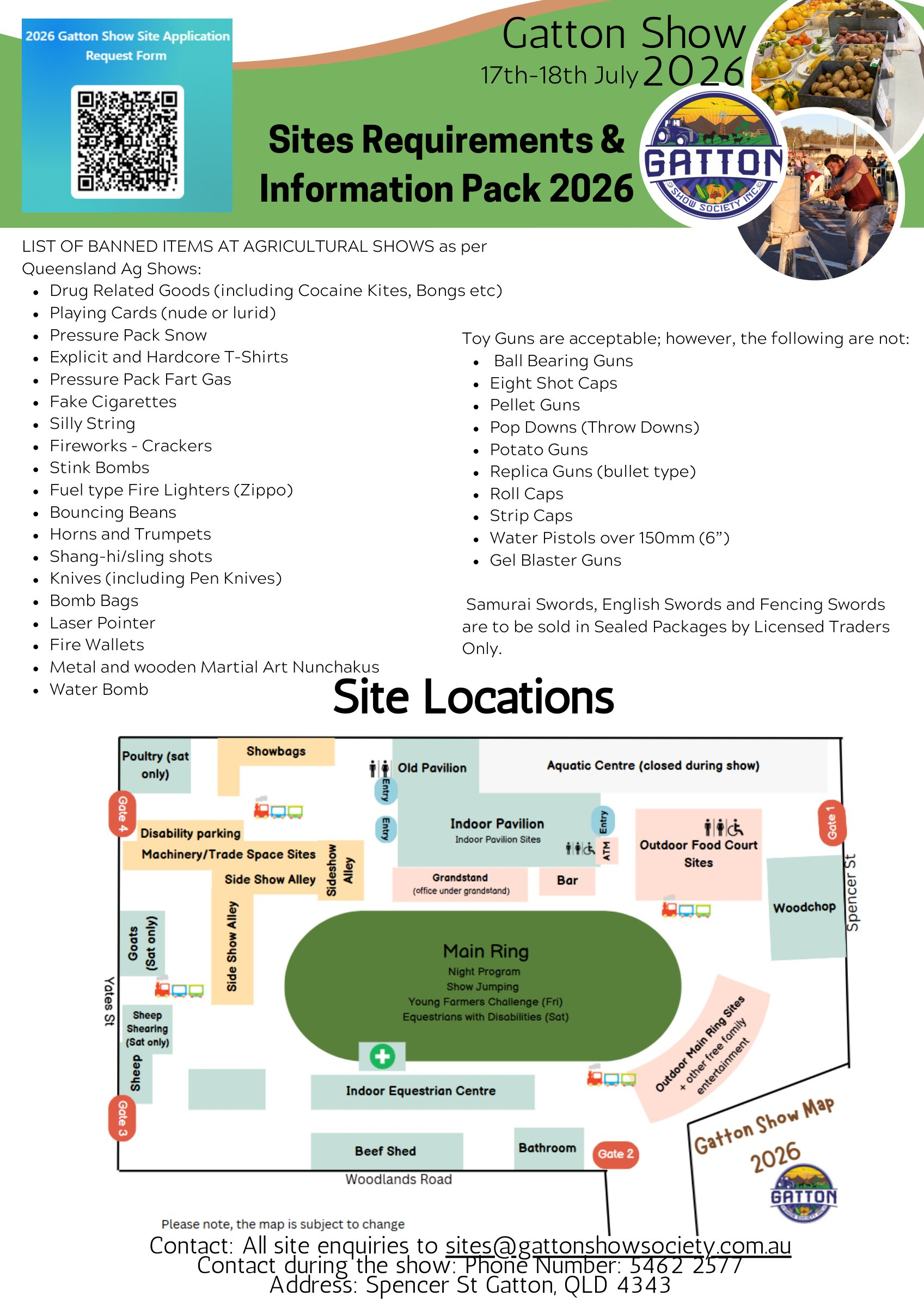 Gatton Showgrounds venue map