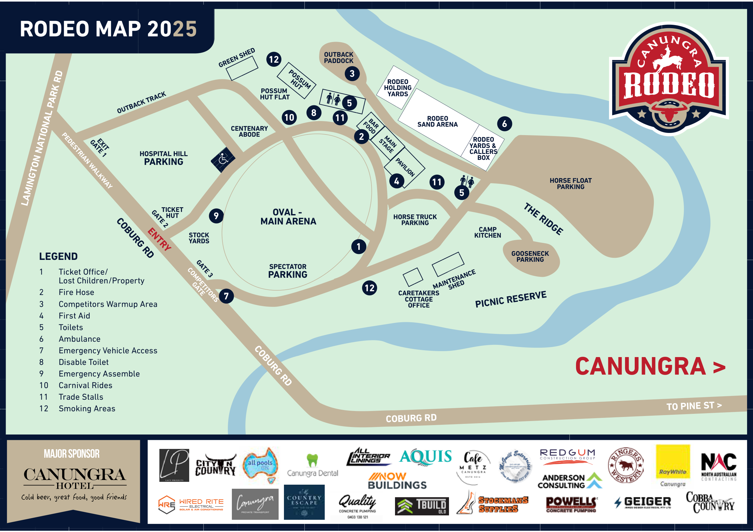 Canungra Showgrounds venue map