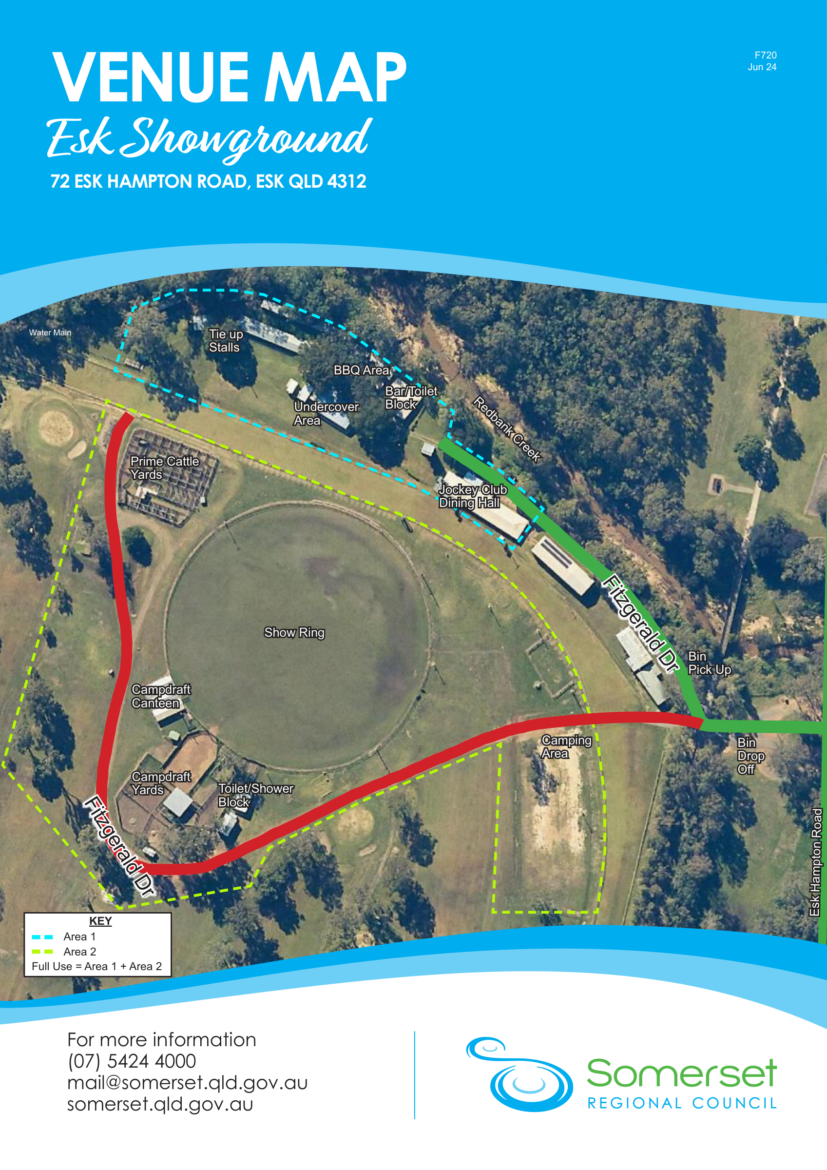 Esk Showgrounds venue map