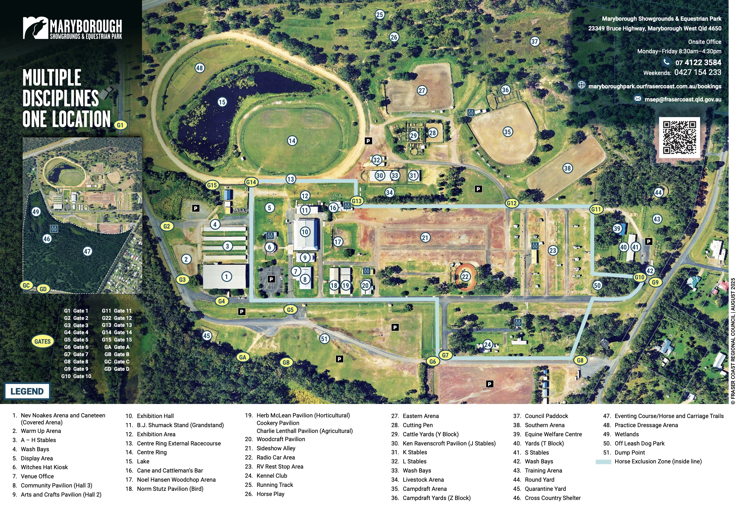 Map of Maryborough Showgrounds & Equestrian Park