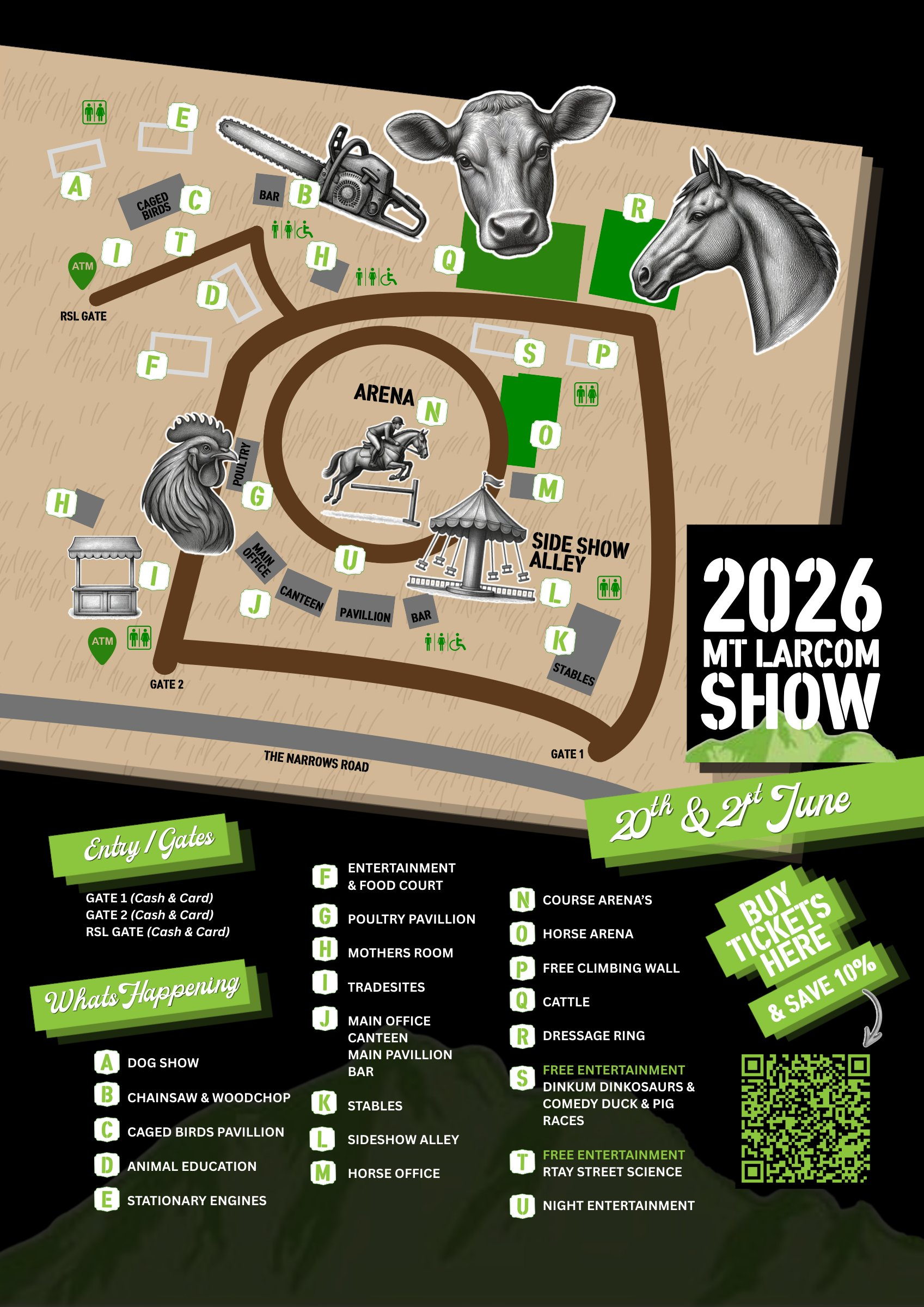 Mt Larcom Showgrounds venue map
