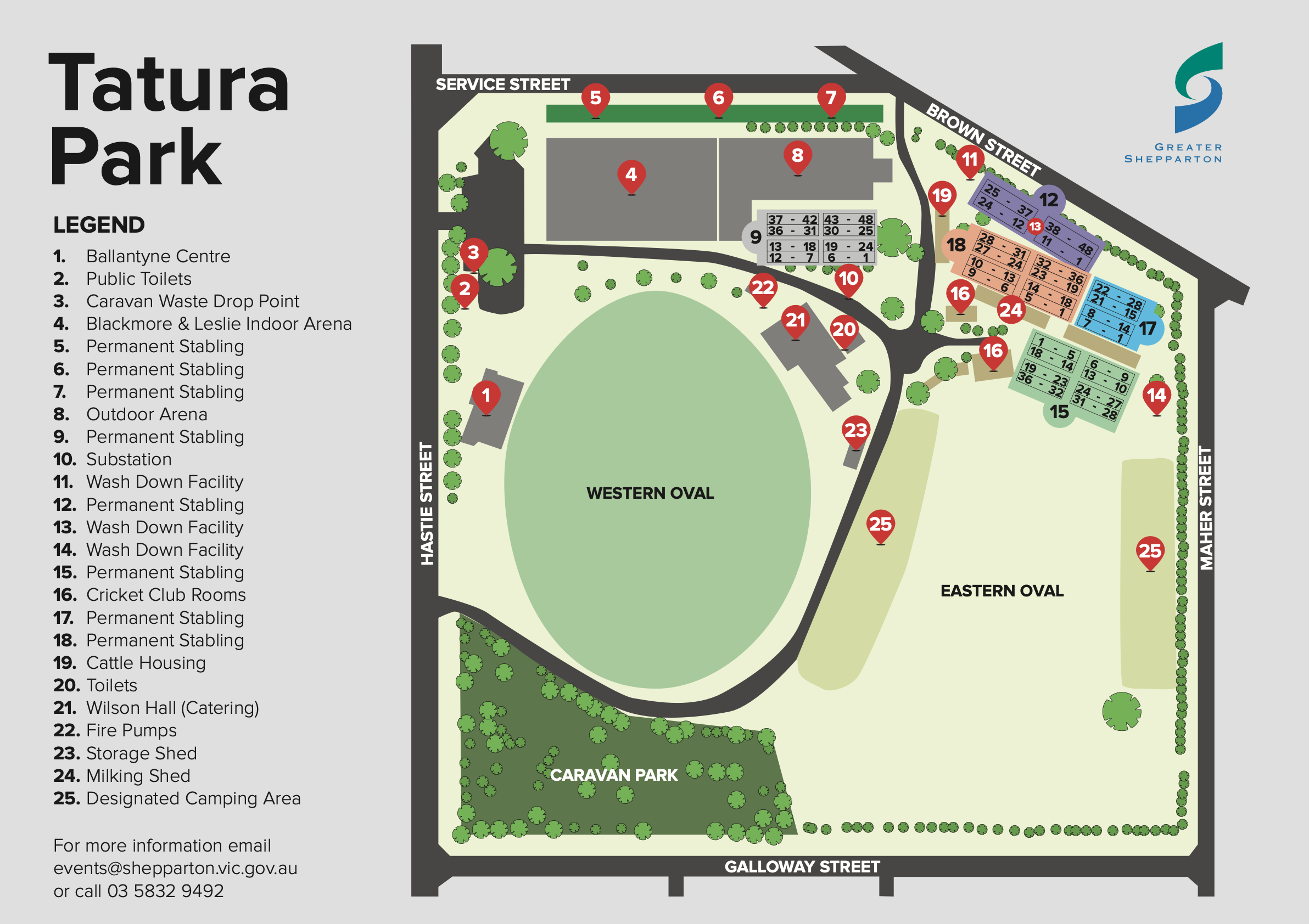 Tatura Park site map