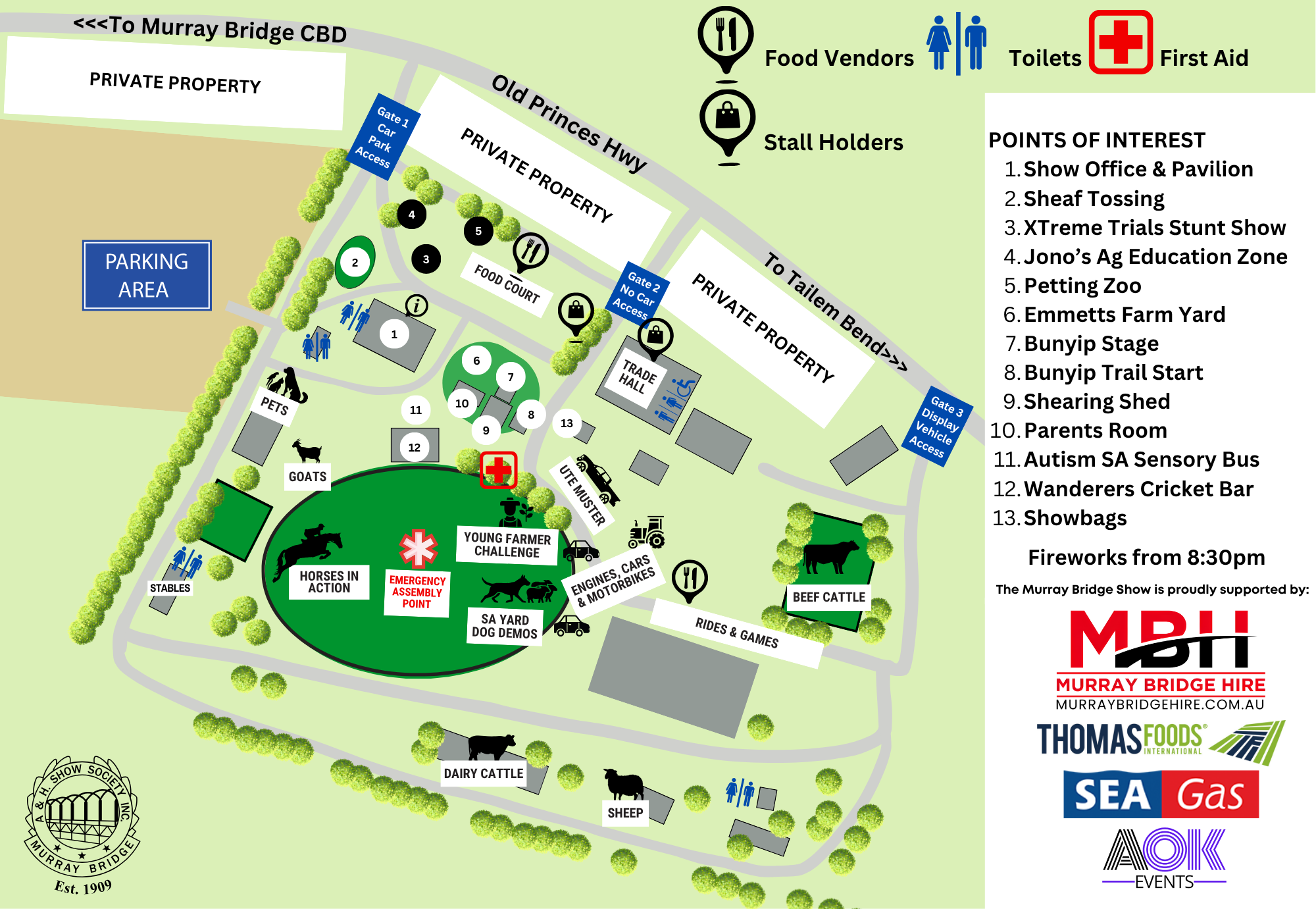 Murray Bridge Showgrounds venue map
