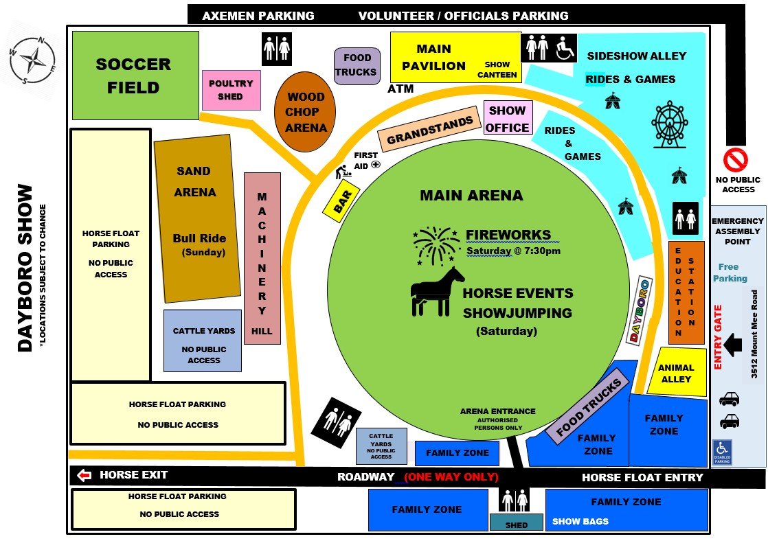 Dayboro Showgrounds venue map