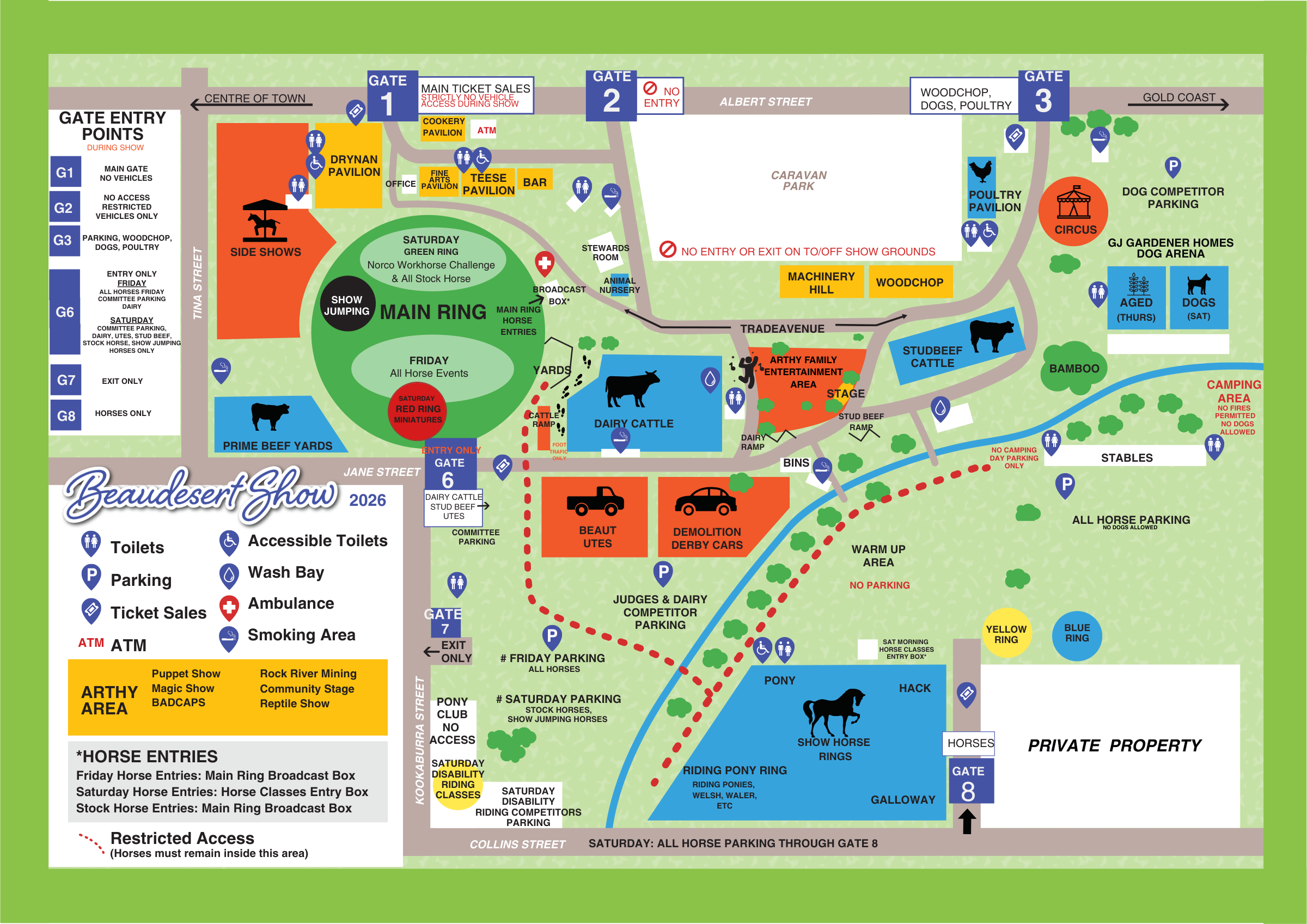 Beaudesert Showgrounds venue map