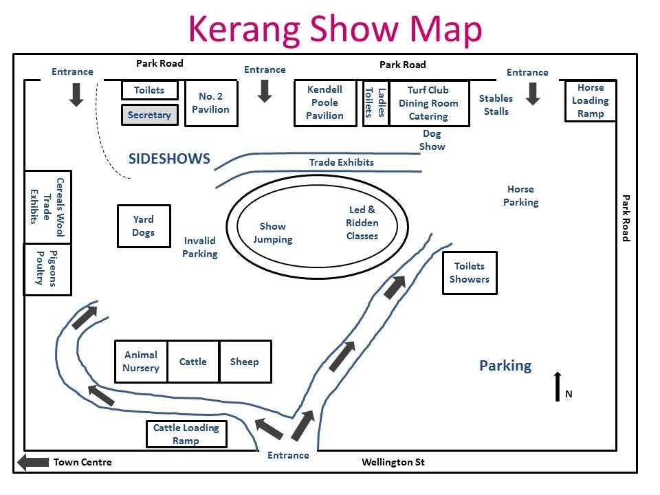 Kerang Showgrounds venue map