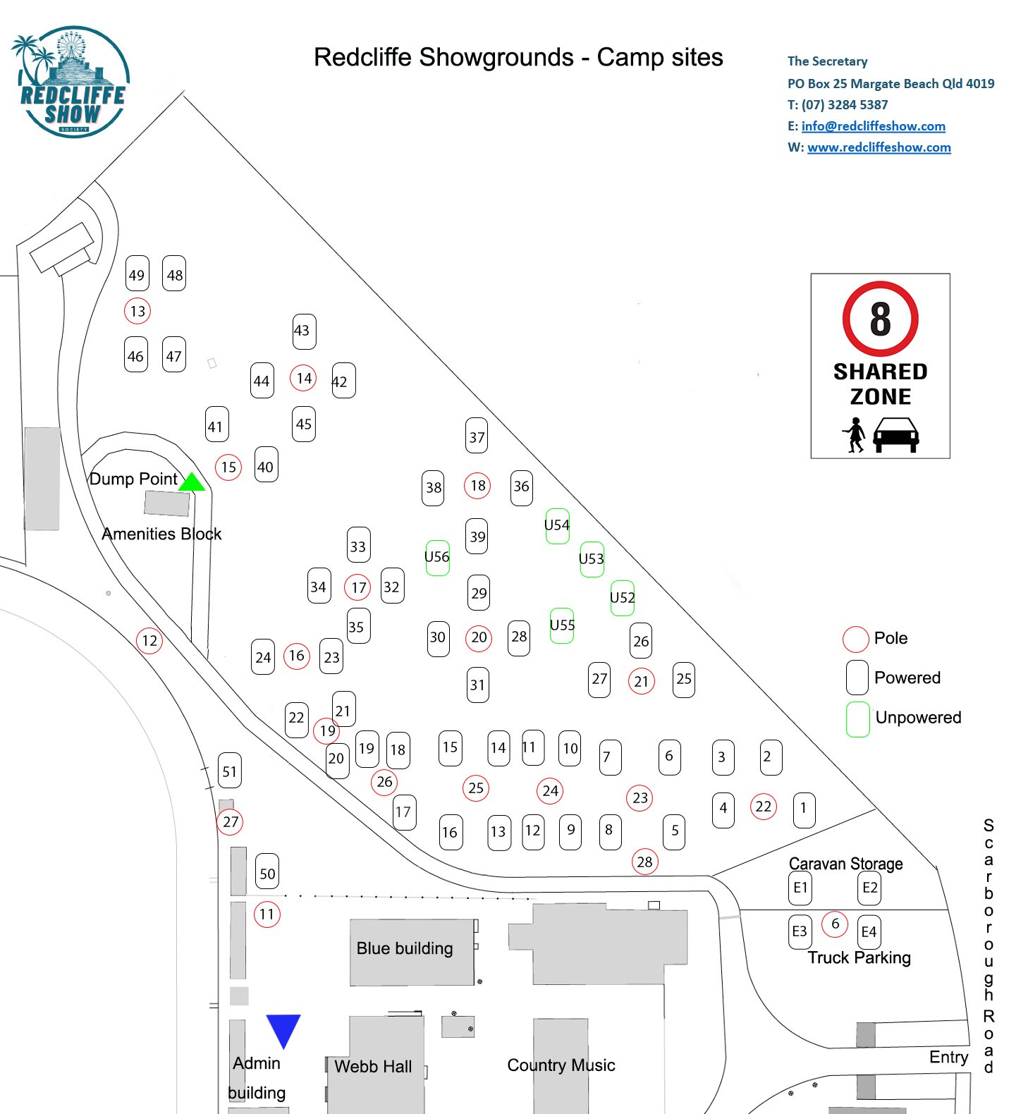Redcliffe Showgrounds venue map