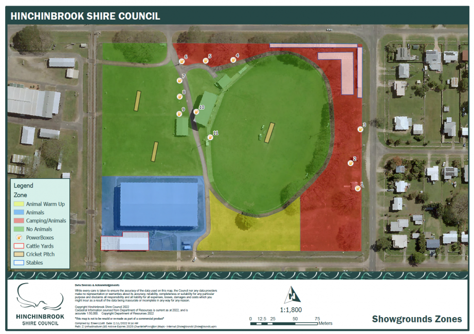 Ingham Showgrounds venue map